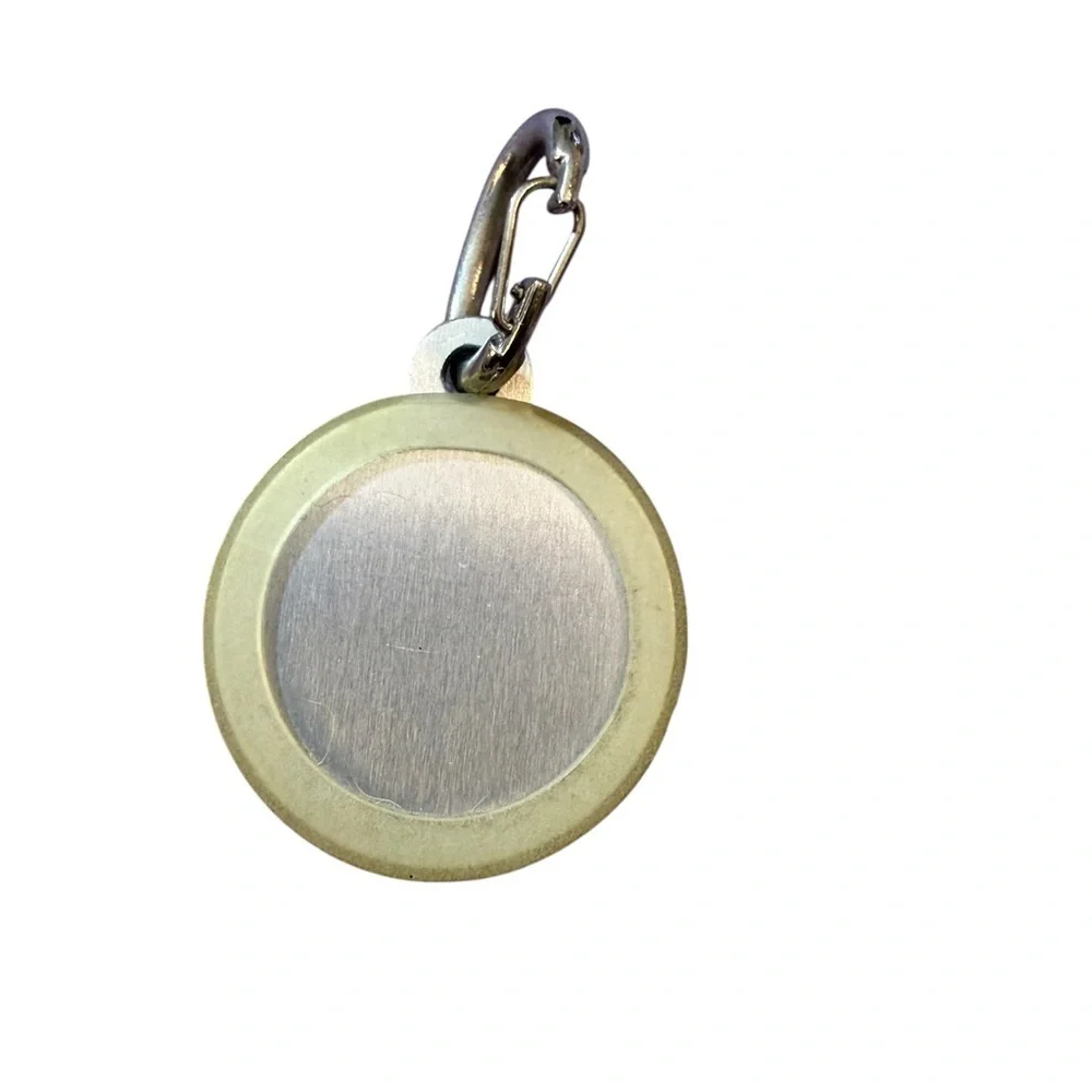 Cute Brown French Bulldog Pet ID Tag - Yellow Background
